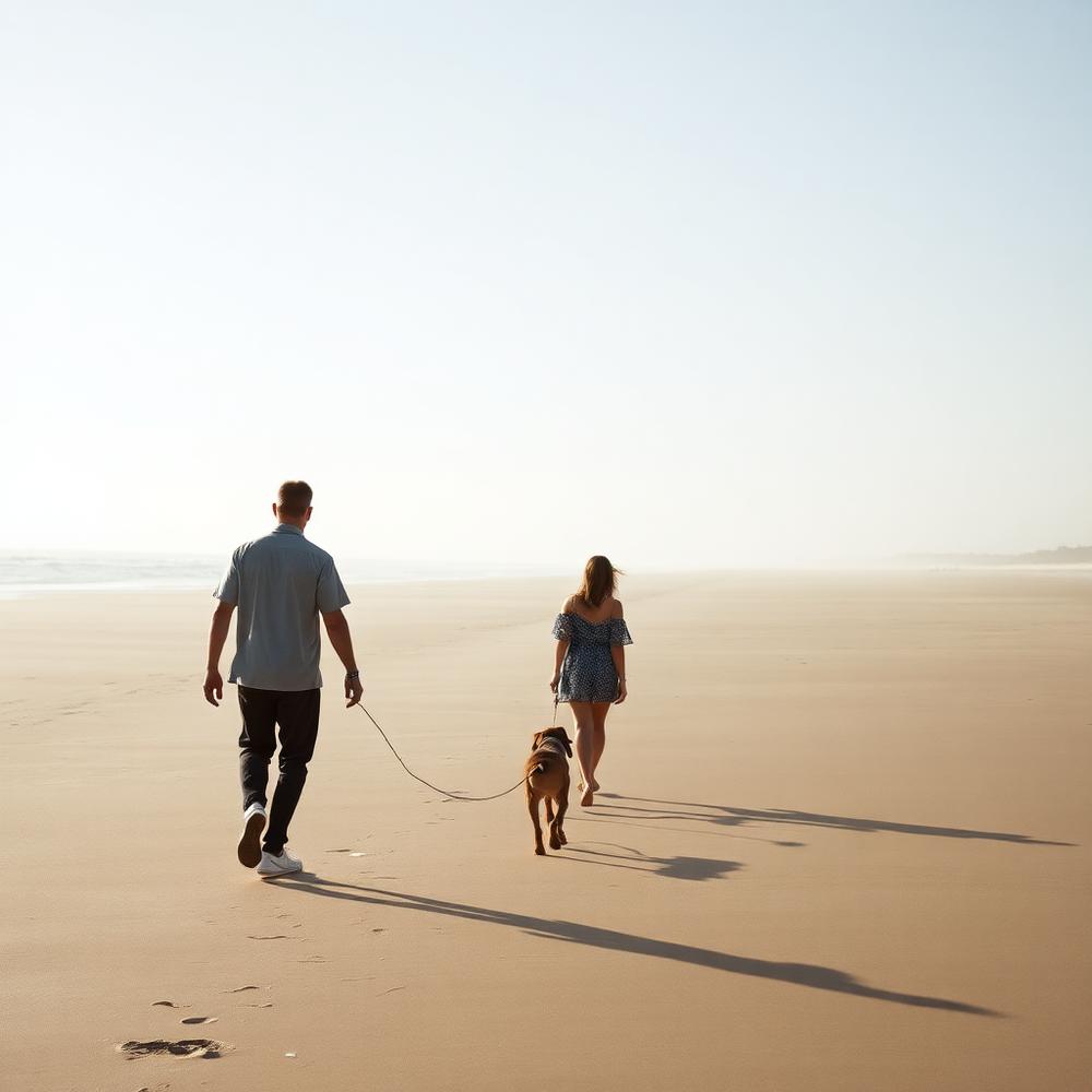 A family walking along a Mornington Peninsula beach